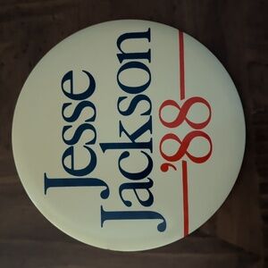 Vintage Jesse Jackson '88 Campaign Button - Rare Bold Font Variant (Chicago)